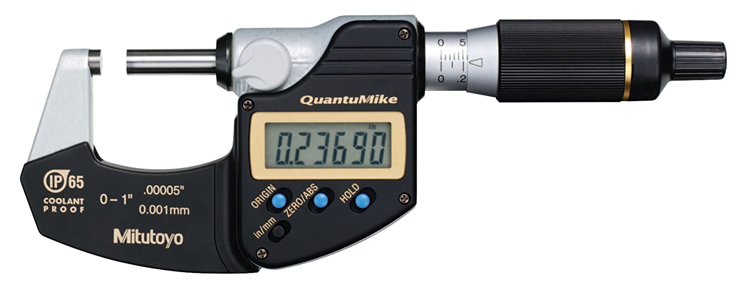 Mitutoyo 293-185-30 QuantuMike 0-1"/25mm IP65 Ratchet Thimble